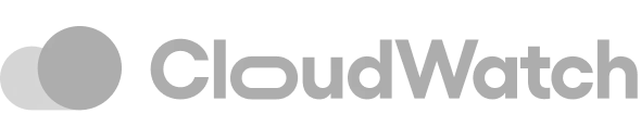 CloudWatch logo with cloud icon and text in gray.