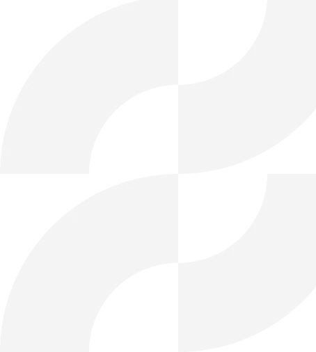 Two curved, leaf-like black shapes stacked vertically on a white background.